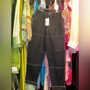 Nike Black Pants with White Stitching